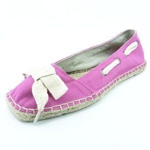 Envy Pink Espadrilles NWOT Magenta Flats Size women 6 Girls 4